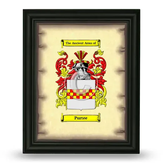 Purtee Coat of Arms Framed - Black