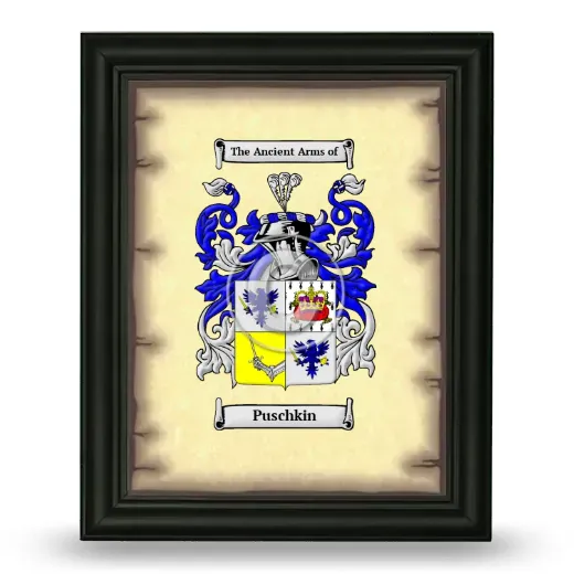 Puschkin Coat of Arms Framed - Black