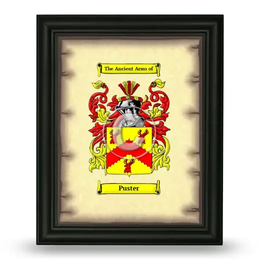 Puster Coat of Arms Framed - Black