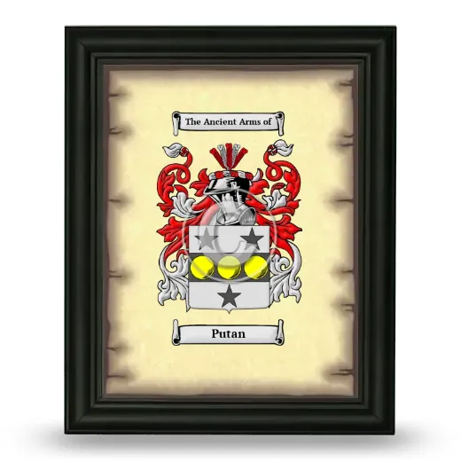 Putan Coat of Arms Framed - Black