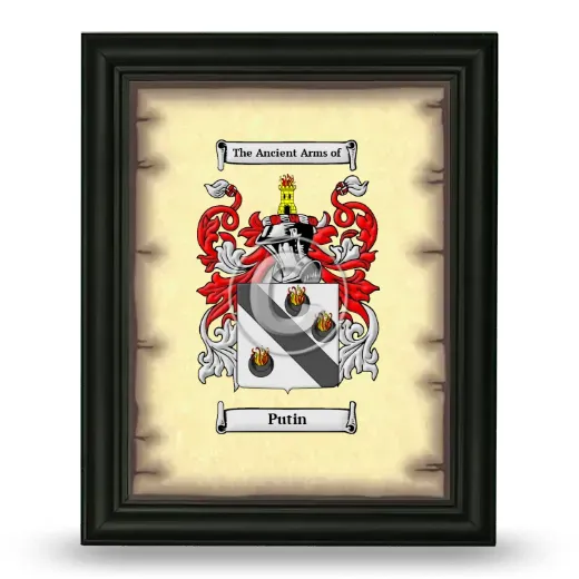 Putin Coat of Arms Framed - Black