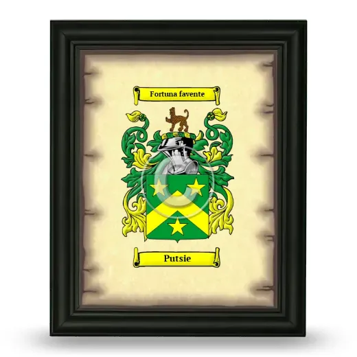 Putsie Coat of Arms Framed - Black