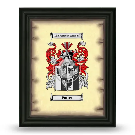 Putter Coat of Arms Framed - Black
