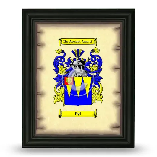 Pyl Coat of Arms Framed - Black