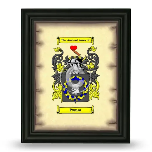 Pymm Coat of Arms Framed - Black