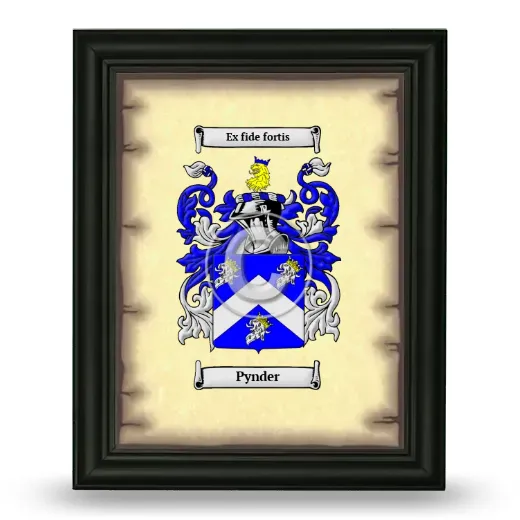 Pynder Coat of Arms Framed - Black