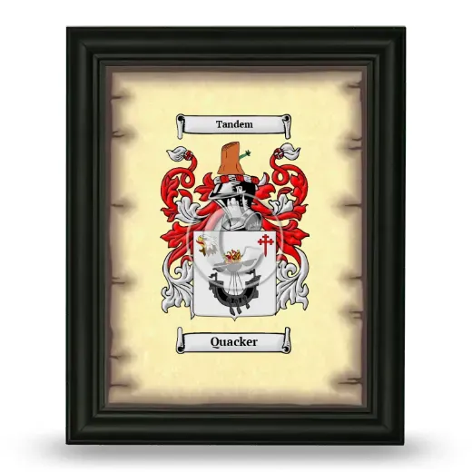 Quacker Coat of Arms Framed - Black