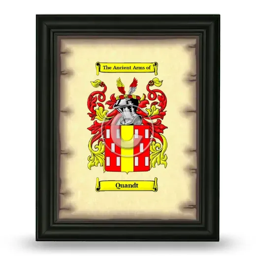 Quandt Coat of Arms Framed - Black