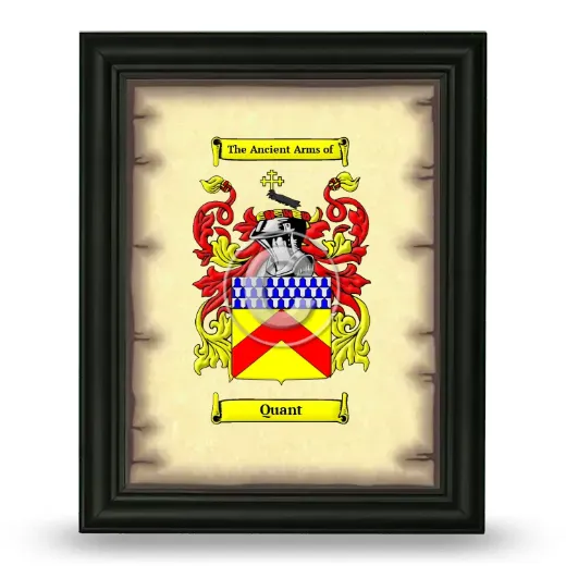Quant Coat of Arms Framed - Black