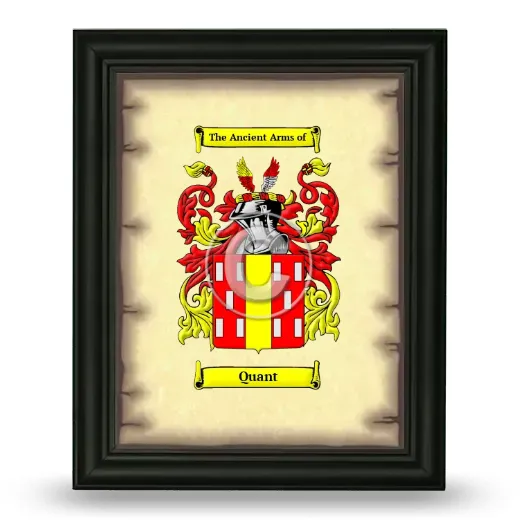 Quant Coat of Arms Framed - Black