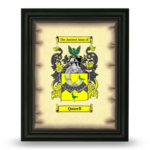 Quarell Coat of Arms Framed - Black
