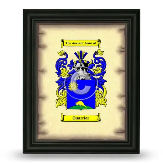 Quarrier Coat of Arms Framed - Black