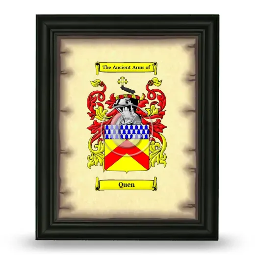 Quen Coat of Arms Framed - Black