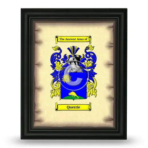 Querrie Coat of Arms Framed - Black