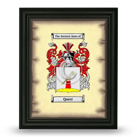 Quest Coat of Arms Framed - Black