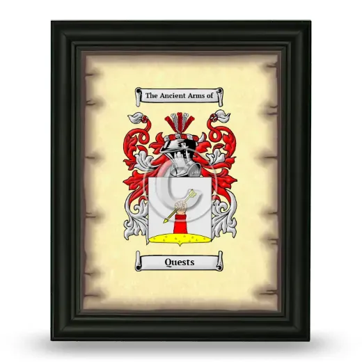 Quests Coat of Arms Framed - Black
