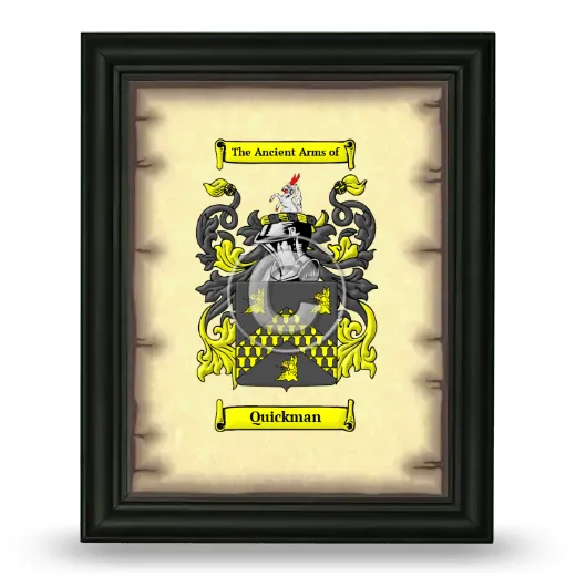 Quickman Coat of Arms Framed - Black