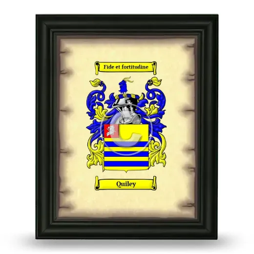 Quiley Coat of Arms Framed - Black