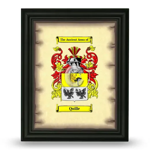 Quille Coat of Arms Framed - Black