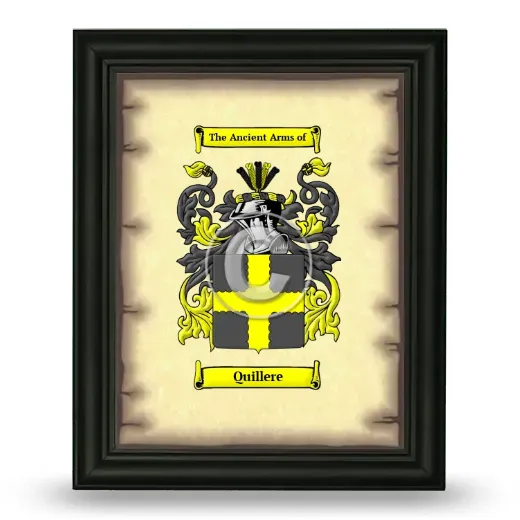 Quillere Coat of Arms Framed - Black