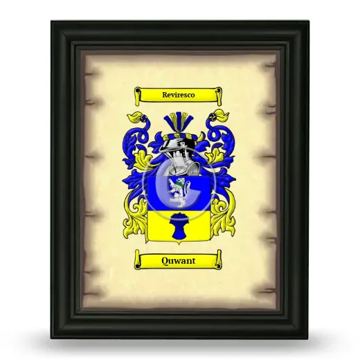 Quwant Coat of Arms Framed - Black