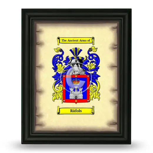 Ràfols Coat of Arms Framed - Black