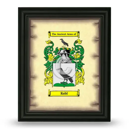 Rabl Coat of Arms Framed - Black