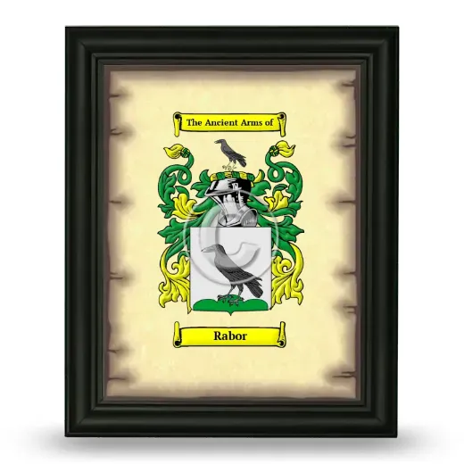 Rabor Coat of Arms Framed - Black