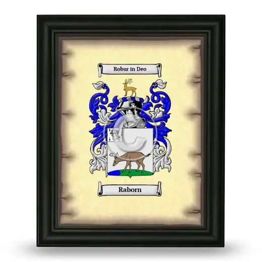 Raborn Coat of Arms Framed - Black