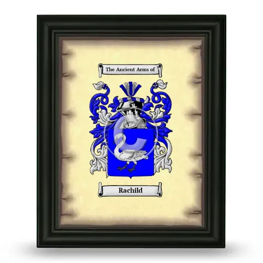 Rachild Coat of Arms Framed - Black