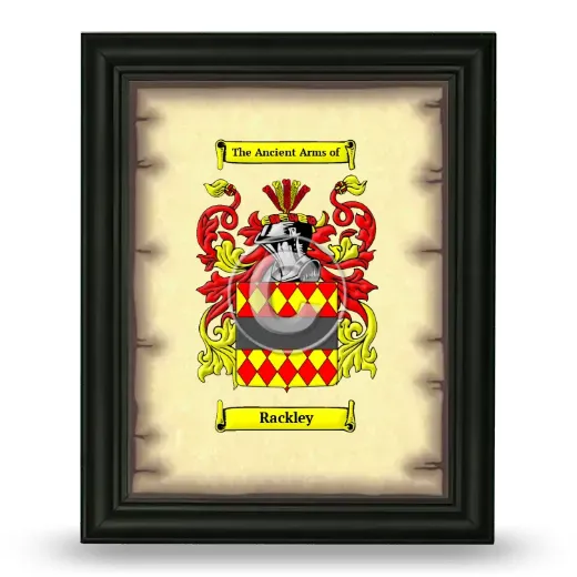 Rackley Coat of Arms Framed - Black
