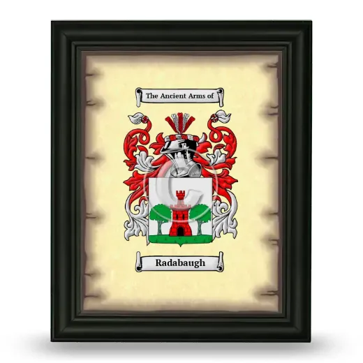 Radabaugh Coat of Arms Framed - Black