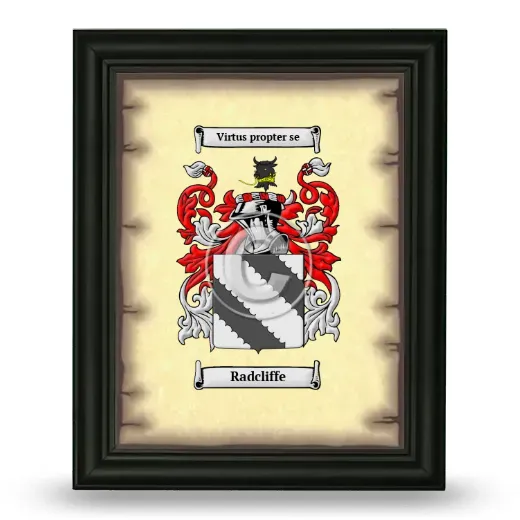 Radcliffe Coat of Arms Framed - Black