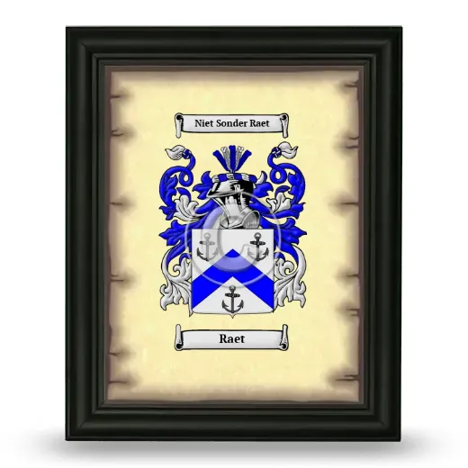 Raet Coat of Arms Framed - Black