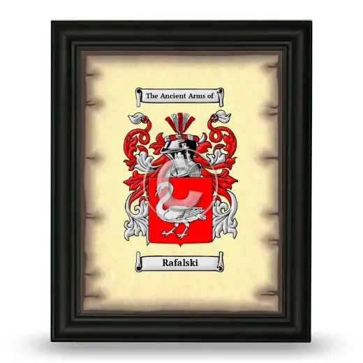 Rafalski Coat of Arms Framed - Black