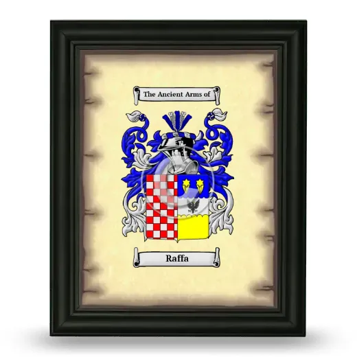Raffa Coat of Arms Framed - Black