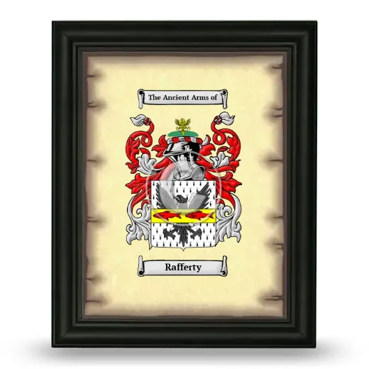 Rafferty Coat of Arms Framed - Black