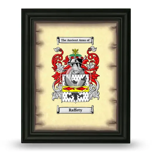 Raffety Coat of Arms Framed - Black