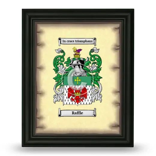 Raffle Coat of Arms Framed - Black