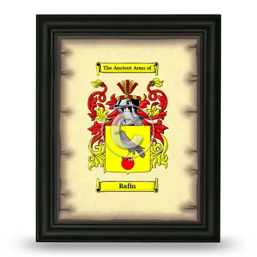 Rafin Coat of Arms Framed - Black