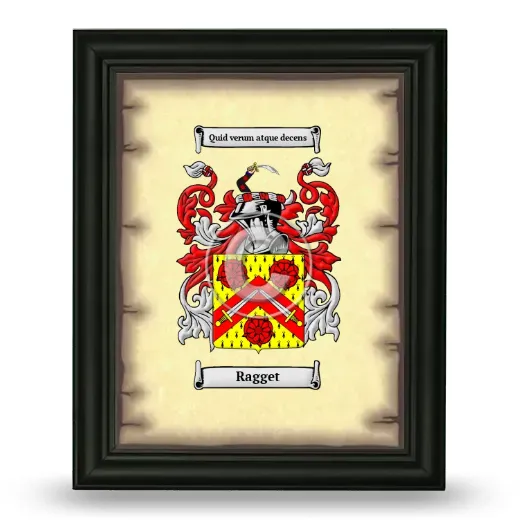Ragget Coat of Arms Framed - Black