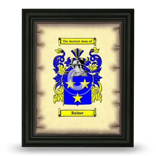 Raime Coat of Arms Framed - Black