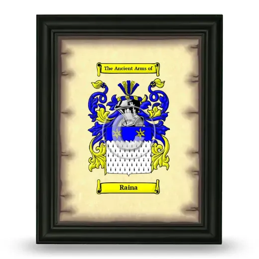 Raina Coat of Arms Framed - Black