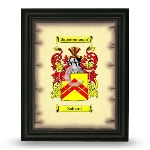 Rainard Coat of Arms Framed - Black