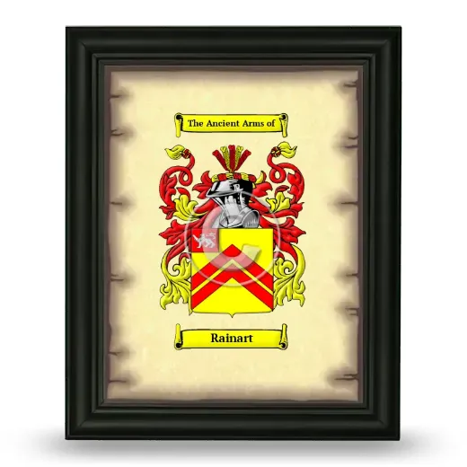 Rainart Coat of Arms Framed - Black