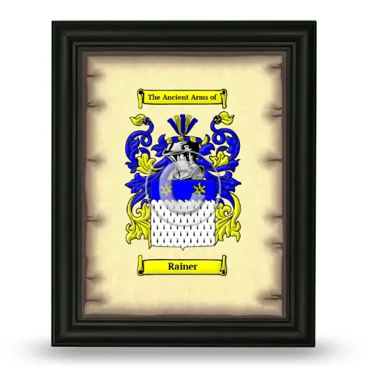 Rainer Coat of Arms Framed - Black