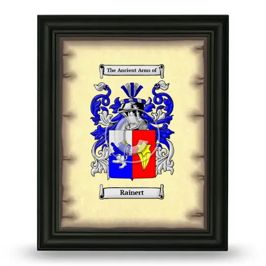 Rainert Coat of Arms Framed - Black
