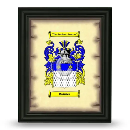 Rainier Coat of Arms Framed - Black