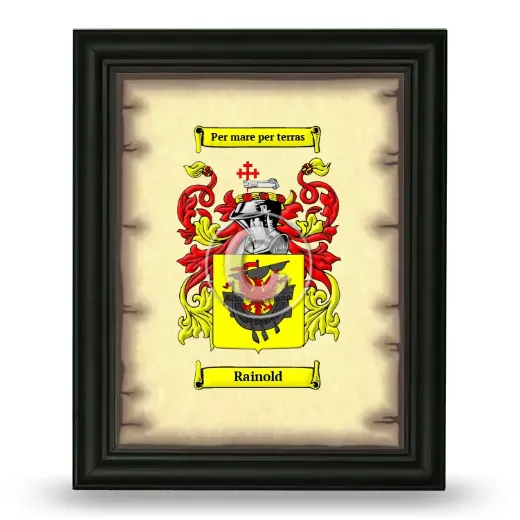 Rainold Coat of Arms Framed - Black