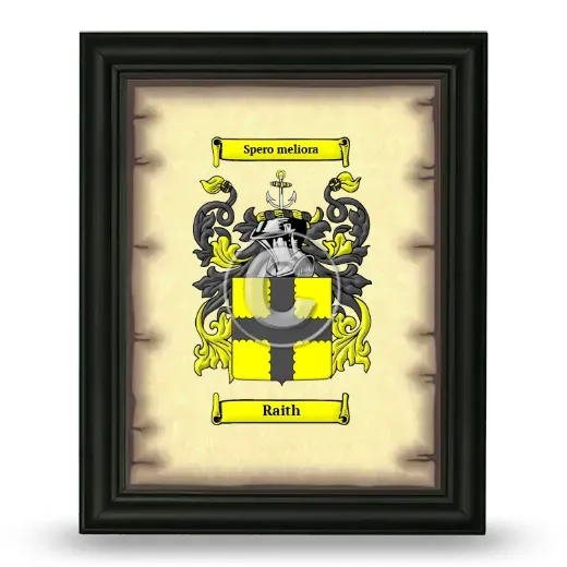 Raith Coat of Arms Framed - Black
